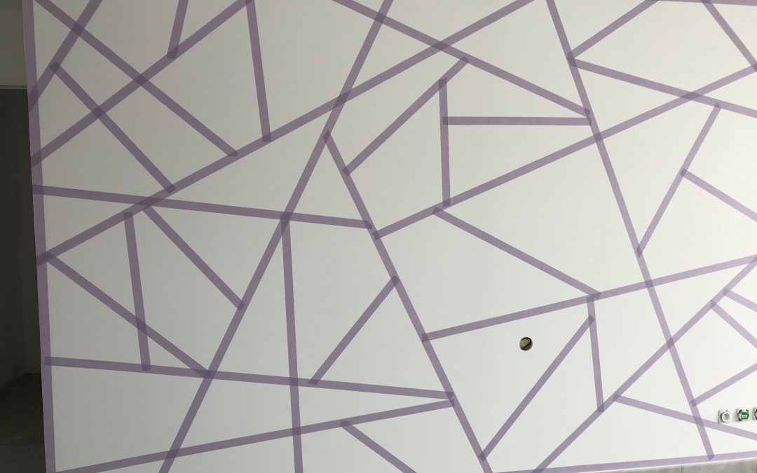 Chantier Saint-Bonnet-De-Mure, peinture et décoration dans un appartement neuf.