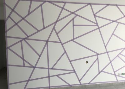 Chantier Saint-Bonnet-De-Mure, peinture et décoration dans un appartement neuf.