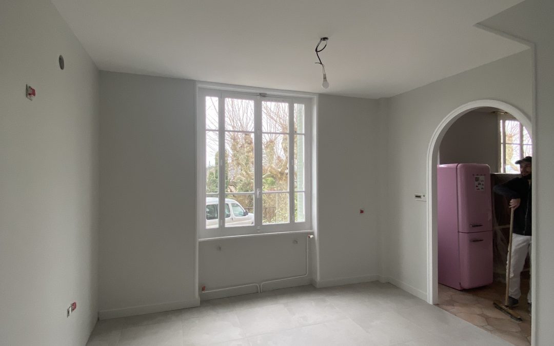 Chantier Sainte-Foy-Les-Lyon, rénovation d’une cuisine.