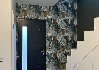 Chantier Grézieu la Varenne, Maison neuve peinture et pose de papier peint.